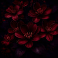 Midnight Blooms in Red