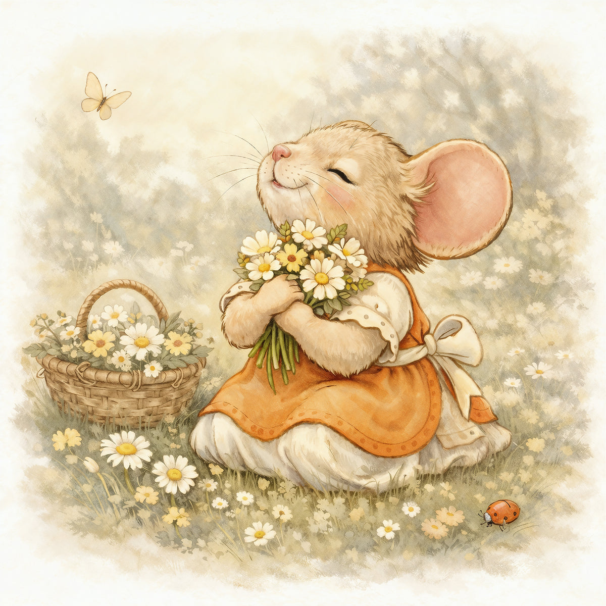 Mouse With Flowers